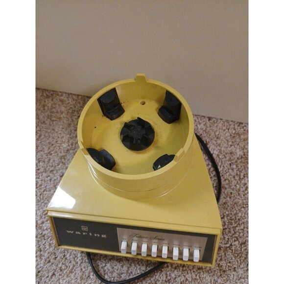 VTG MCM Waring Futura Series 8 Speed Blender Yellow Tested-Works! Model 11-156 - Picture 9 of 12